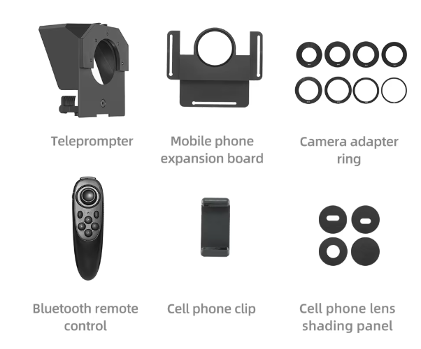 Mini Teleprompter voor Smartphone en DSLR – Met Afstandsbediening