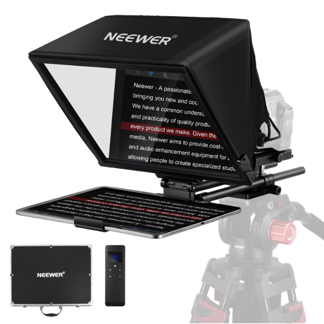 Modulaire Teleprompter 12" met 15mm LWS Rod Clamp en App Control