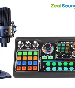 Professionele Podcast Microfoon Set met Soundcard – Voor PC en Smartphone