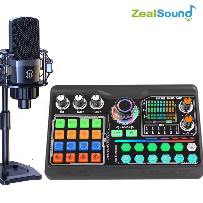 Professionele Podcast Microfoon Set met Soundcard – Voor PC en Smartphone