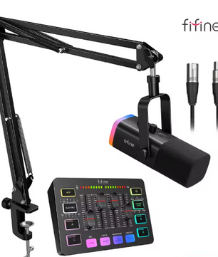 Gaming Audio Set met XLR Microfoon, Mixer en Headset – 48V Phantom Power