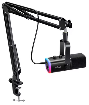 XLR/USB Gaming Microfoon Kit met Arm en RGB – Dynamische Mic Set