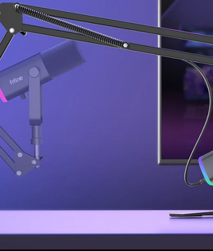 XLR/USB Gaming Microfoon Kit met Arm en RGB – Dynamische Mic Set