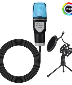 USB Condensator Gaming Microfoon Set voor PC en Laptop