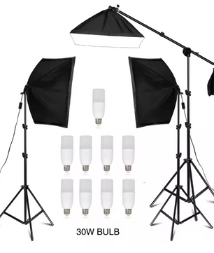 50 × 70 cm Softbox Set met 8 LED Lampen – Studio Verlichting Kit