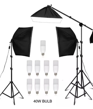 50 × 70 cm Softbox Set met 8 LED Lampen – Studio Verlichting Kit