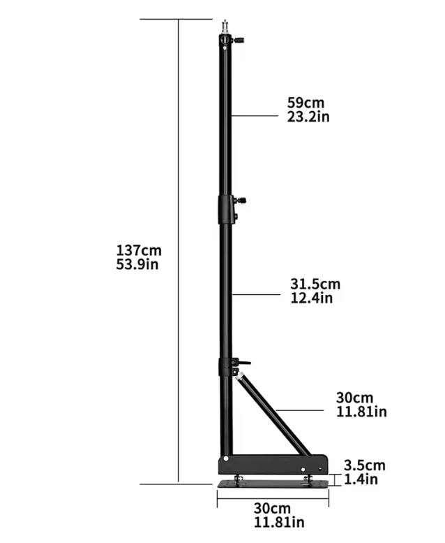 Wand Boom Arm voor Fotostudio – Draaibare Lichtarm tot 100 cm