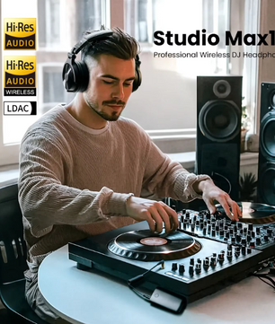 Professionele Draadloze Studio Koptelefoon met Bluetooth, Lage Latentie en Bedrade DJ-Modus
