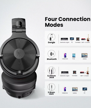 Professionele Draadloze Studio Koptelefoon met Bluetooth, Lage Latentie en Bedrade DJ-Modus