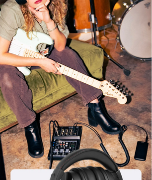 Professionele Draadloze Studio Koptelefoon met Bluetooth, Lage Latentie en Bedrade DJ-Modus