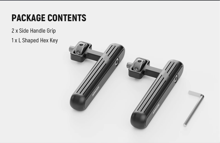 Set van 2 Aluminium Handgrepen voor Smartphone Video Rig – 360° Draaibare Side en Top Handles voor Filmen en Vloggen