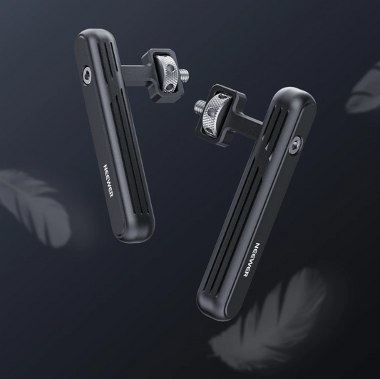 Set van 2 Aluminium Handgrepen voor Smartphone Video Rig – 360° Draaibare Side en Top Handles voor Filmen en Vloggen