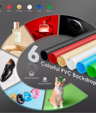 Opvouwbare Fotostudio Lichtbox 60 × 60 cm – LED Product Fotografie Tent met Dimbare Verlichting en 6 Achtergronden