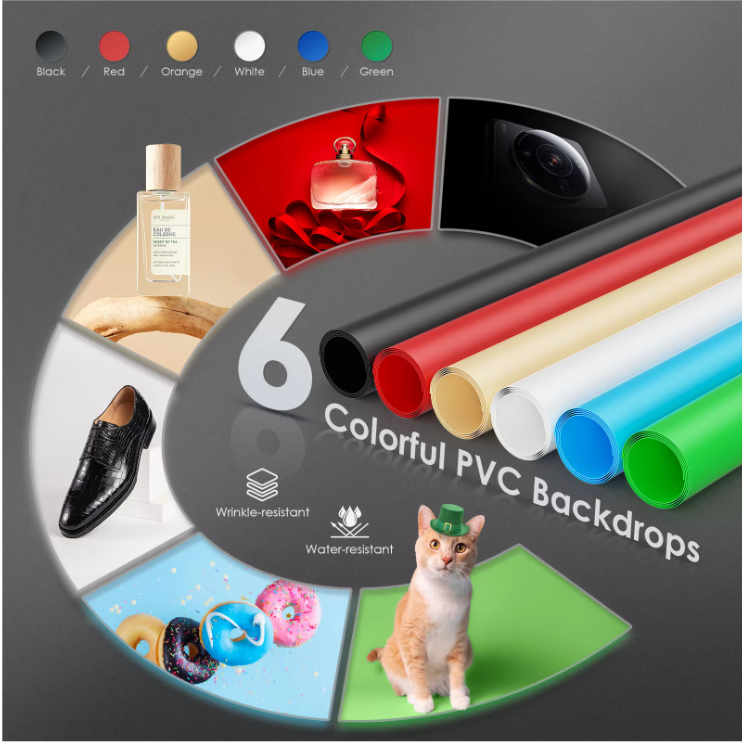 Opvouwbare Fotostudio Lichtbox 60 × 60 cm – LED Product Fotografie Tent met Dimbare Verlichting en 6 Achtergronden