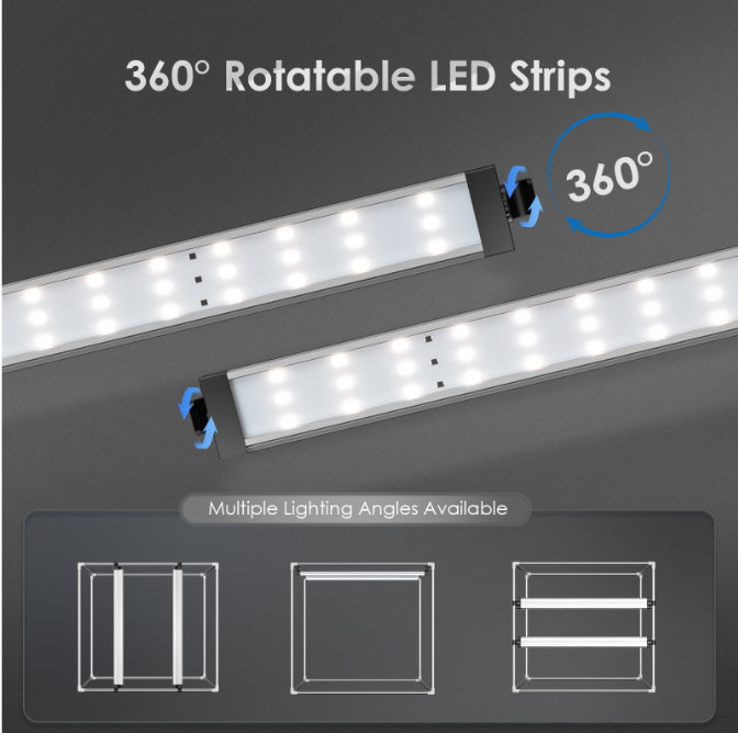Opvouwbare Fotostudio Lichtbox 60 × 60 cm – LED Product Fotografie Tent met Dimbare Verlichting en 6 Achtergronden