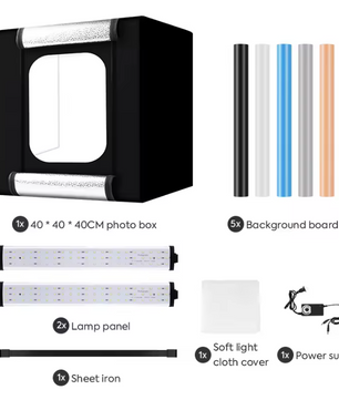 Professionele Fotostudio Lichtbox – Grote Productfotografie Tent met 4 LED Panelen en Dimbare Verlichting