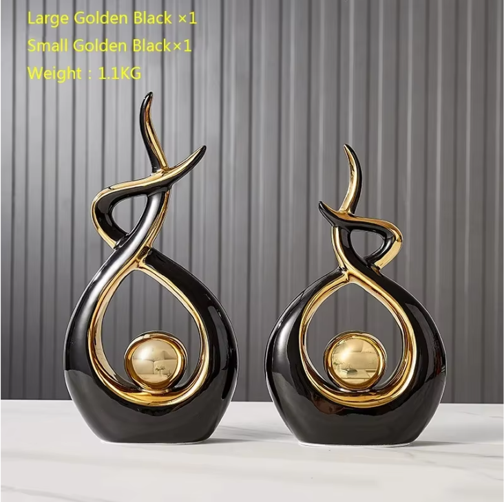 Scandinavisch Keramisch Decoratiebeeld – Moderne Nordic Woondecoratie voor Woonkamer en Bureau