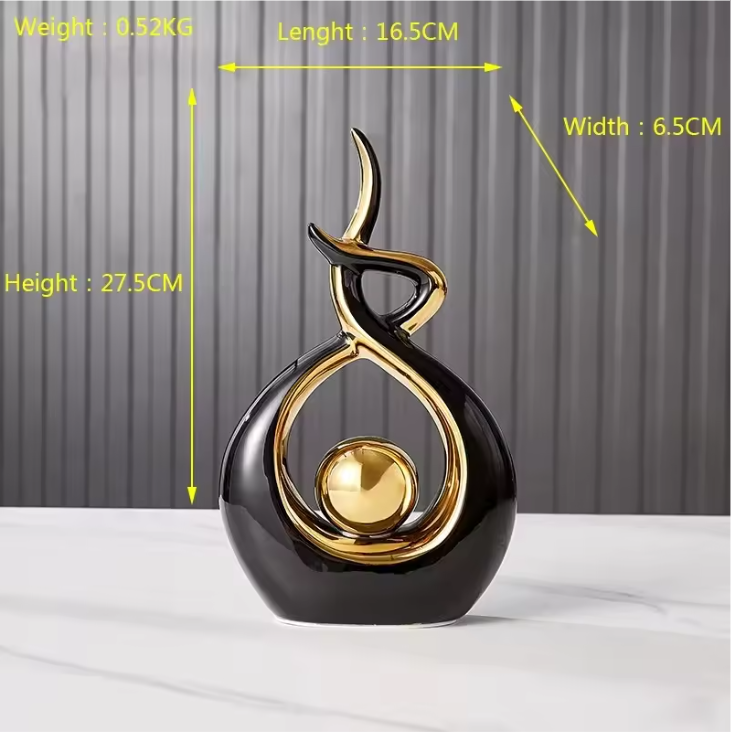Scandinavisch Keramisch Decoratiebeeld – Moderne Nordic Woondecoratie voor Woonkamer en Bureau