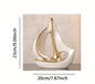 Keramisch Zeilboot Decoratiebeeld – Luxe Moderne Woondecoratie Sculptuur voor Woonkamer en Bureau