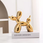 Keramisch Balloon Dog Decoratiebeeld 21 cm – Moderne Abstracte Hond Sculptuur voor Woonkamer en Bureau