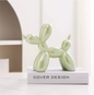 Keramisch Balloon Dog Decoratiebeeld 21 cm – Moderne Abstracte Hond Sculptuur voor Woonkamer en Bureau