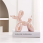 Keramisch Balloon Dog Decoratiebeeld 21 cm – Moderne Abstracte Hond Sculptuur voor Woonkamer en Bureau