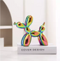 Keramisch Balloon Dog Decoratiebeeld 21 cm – Moderne Abstracte Hond Sculptuur voor Woonkamer en Bureau