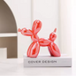 Keramisch Balloon Dog Decoratiebeeld 21 cm – Moderne Abstracte Hond Sculptuur voor Woonkamer en Bureau