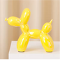 Keramisch Balloon Dog Decoratiebeeld 21 cm – Moderne Abstracte Hond Sculptuur voor Woonkamer en Bureau