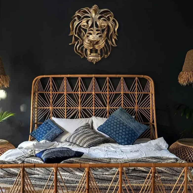 Leeuwenkop Wanddecoratie – Luxe Wandsculptuur van Resin met Gedetailleerd Reliëf