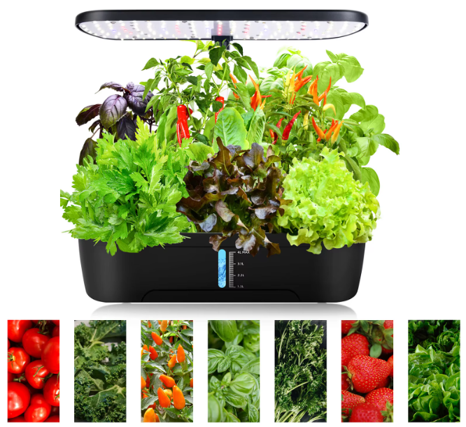 Hydroponische Kruidentuin met LED Groeilamp – Indoor Kweek Systeem met Timer en Waterreservoir