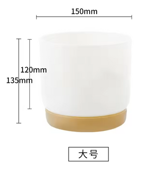 Mini Bloempot van Kunststof met Keramieklook – Kleine Plantenpot met Drainagegat voor Succulenten en Cactus