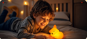 Schattige Vos Nachtlamp – Oplaadbare Siliconen Bedlamp met Touch Bediening en Timer
