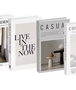 Set van 4 Decoratieve Faux Boeken – Stijlvolle Designer Decoratie voor Salontafel, Boekenkast en Interieur