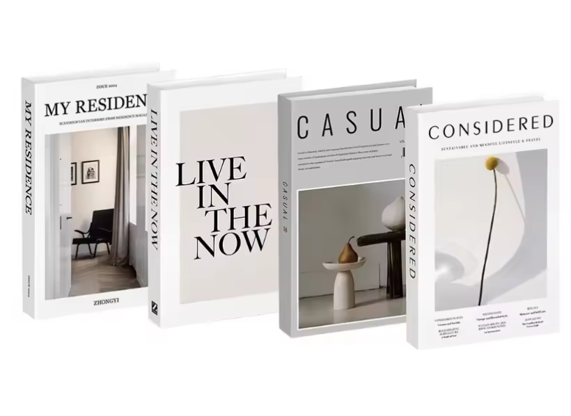 Set van 4 Decoratieve Faux Boeken – Stijlvolle Designer Decoratie voor Salontafel, Boekenkast en Interieur