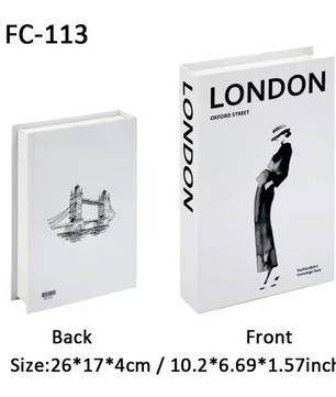 Decoratieve Faux Boek Opbergdoos – Luxe Interieurdecoratie voor Salontafel en Boekenkast