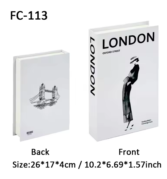 Decoratieve Faux Boek Opbergdoos – Luxe Interieurdecoratie voor Salontafel en Boekenkast