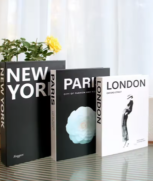 Set van 3 Decoratieve Faux Boeken – Designer Interieurdecoratie voor Salontafel en Boekenkast