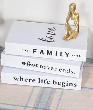 Set van 3 Decoratieve Faux Boeken – Designer Interieurdecoratie voor Salontafel en Boekenkast