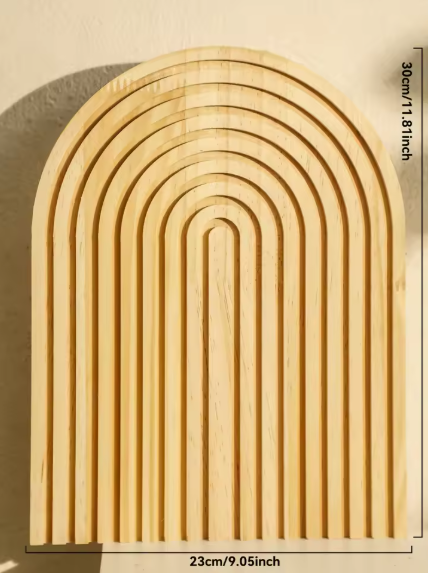 Boho Houten Boog Decoratie – Minimalistisch Geometrisch Ornament voor Tafel of Plank
