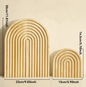 Boho Houten Boog Decoratie – Minimalistisch Geometrisch Ornament voor Tafel of Plank