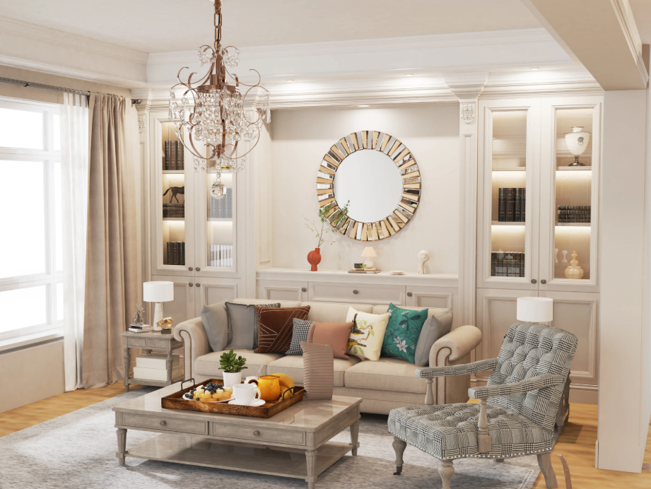 Ronde Wandspiegel met Sunburst Design – Decoratieve Spiegel voor Hal, Badkamer of Woonkamer