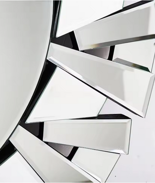 Ronde Wandspiegel 80 cm – Decoratieve Spiegel met Facetrand voor Woonkamer, Hal of Badkamer