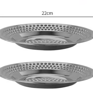 RVS Dessertborden met Hamerslag Patroon – Ronde Metalen Serveerschalen