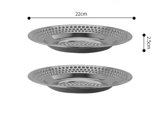 RVS Dessertborden met Hamerslag Patroon – Ronde Metalen Serveerschalen