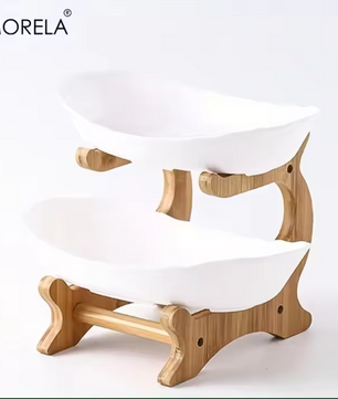 2/3-Laagse Fruitschaal – Moderne Snack Etage voor Fruit, Snoep en Desserts