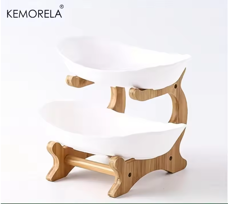 2/3-Laagse Fruitschaal – Moderne Snack Etage voor Fruit, Snoep en Desserts