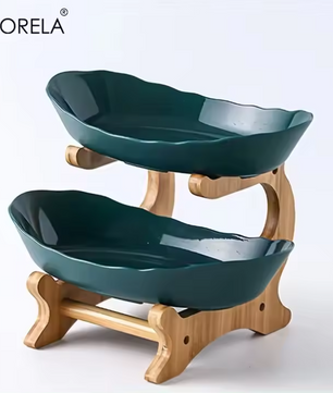 2/3-Laagse Fruitschaal – Moderne Snack Etage voor Fruit, Snoep en Desserts