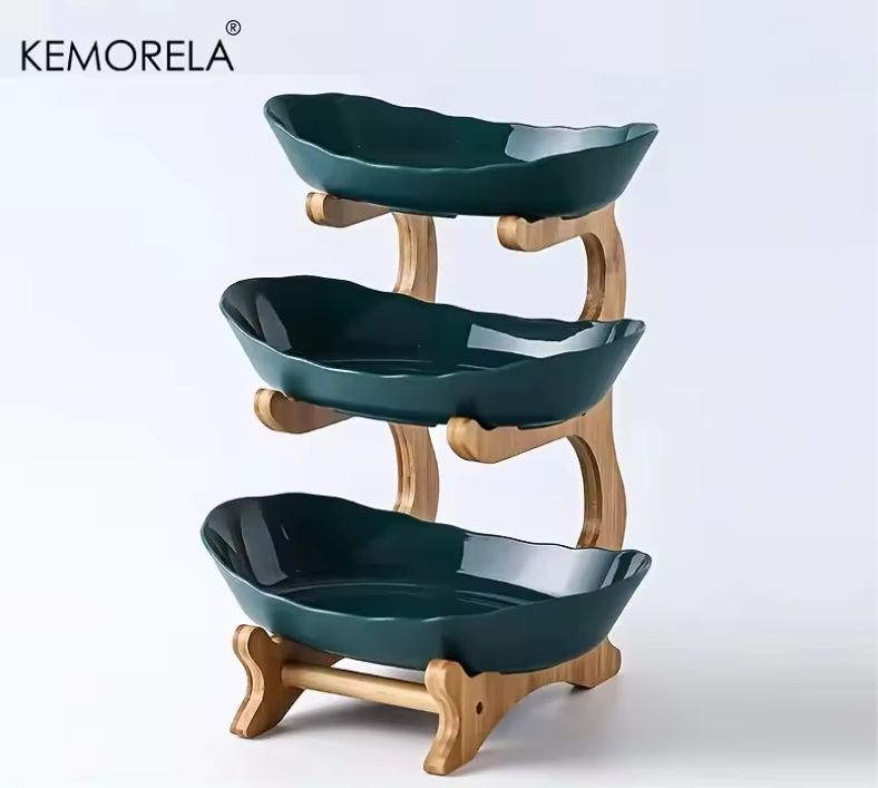 2/3-Laagse Fruitschaal – Moderne Snack Etage voor Fruit, Snoep en Desserts