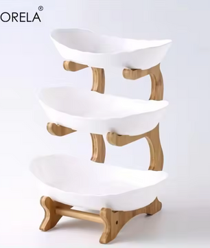 2/3-Laagse Fruitschaal – Moderne Snack Etage voor Fruit, Snoep en Desserts